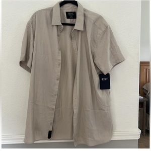 BYLT tan button up